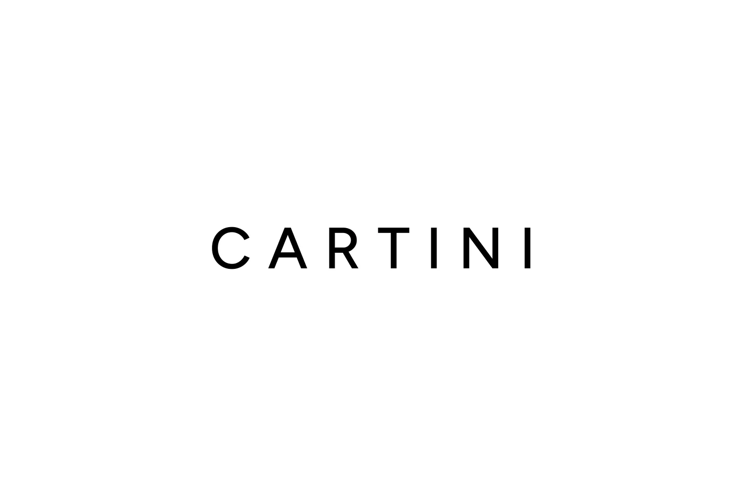 The CARTINI wordmark in widely spaced Figtree capitals, black on white