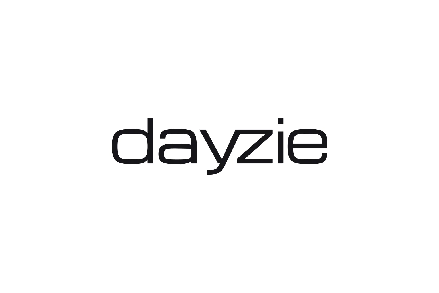 The dayzie wordmark in Michroma, charcoal on white